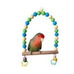 Wooden Bird Swing For Cage Large Parrot Hanging... - Coupon