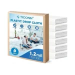 Ticonn 12 X 9 Ft Plastic Drop Cloth For Painting... - Coupon