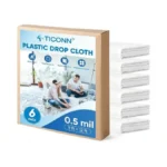 Ticonn 12 X 9 Ft Plastic Drop Cloth For Painting... - Coupon