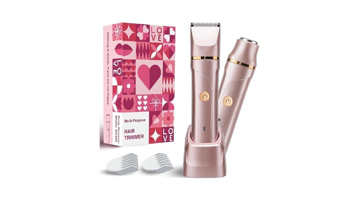 Bikini Trimmer For Women 2-in-1 Electric Razors For... - Coupon