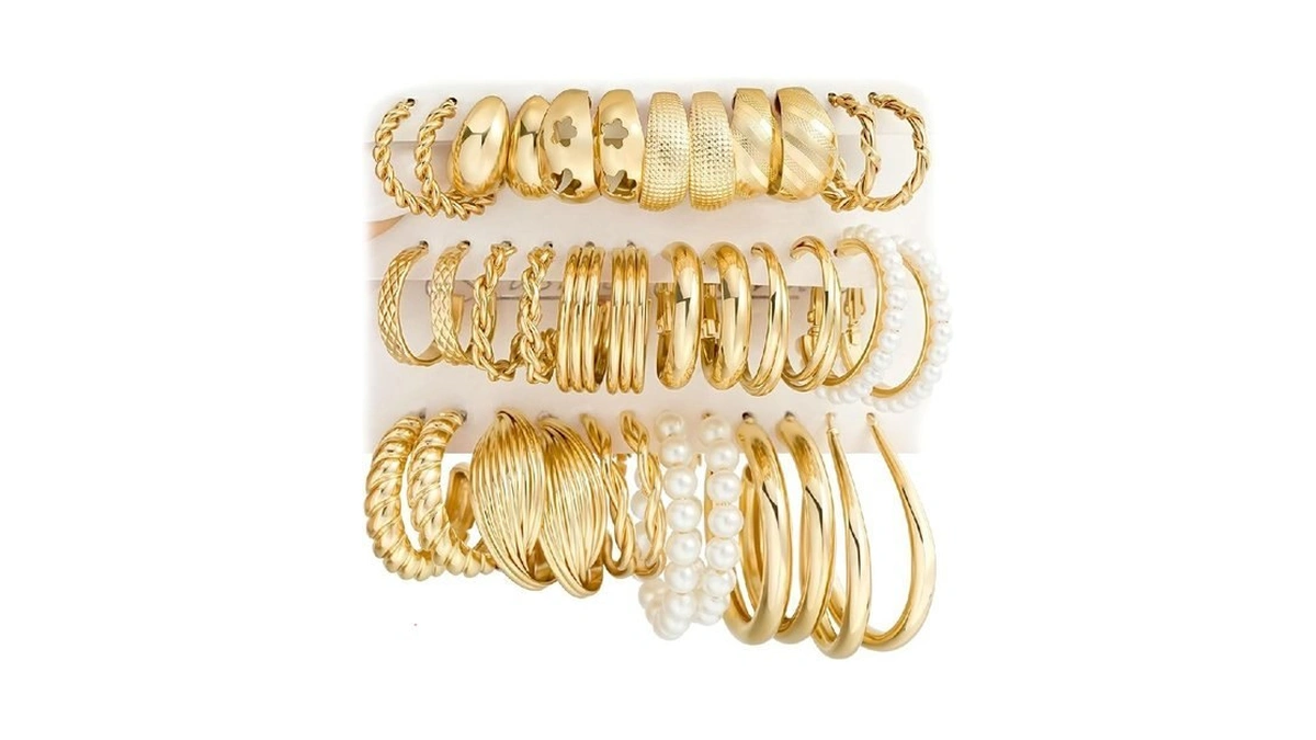 Gold Hoop Earrings Set For Women 18 Pairs... - Amazon Promo Code