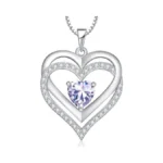 Riviko Heart June Birthstone Necklaces Gifts For... - Coupon