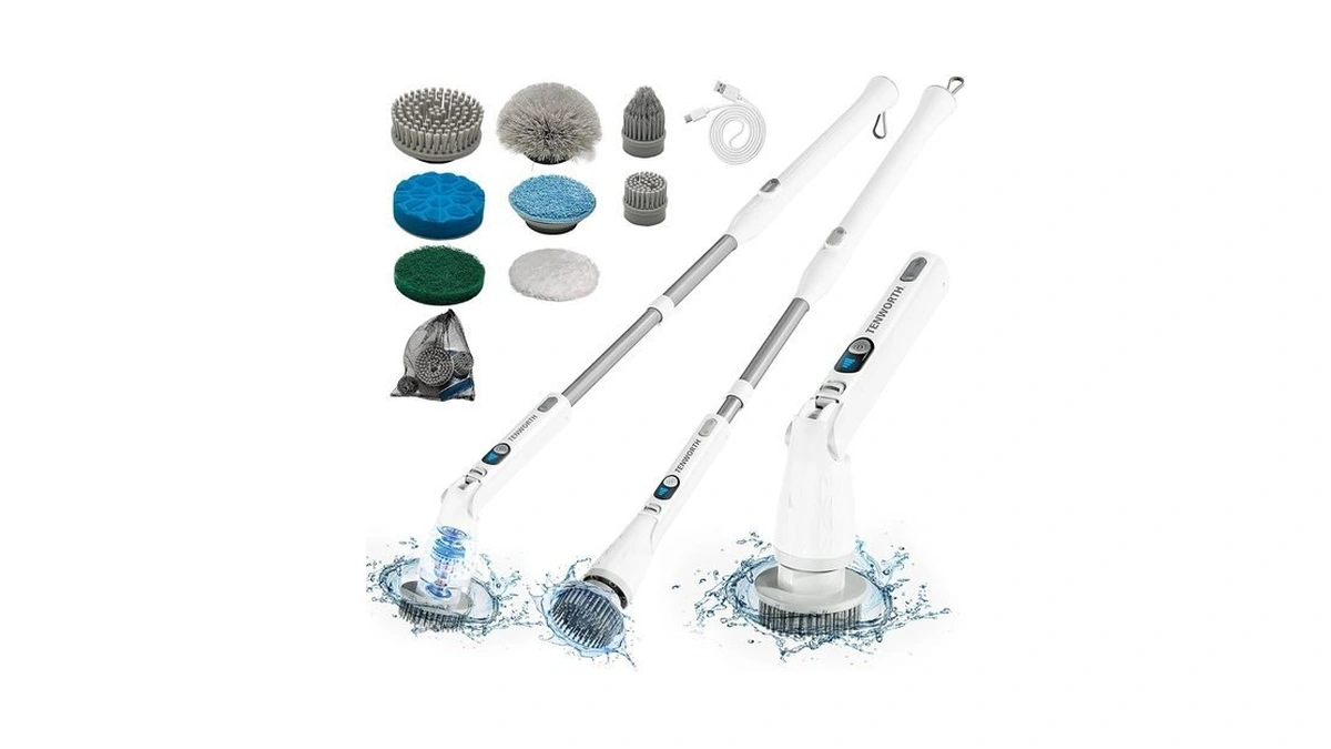 Electric Spin Scrubber Cordless Cleaning Brush With... - Coupon