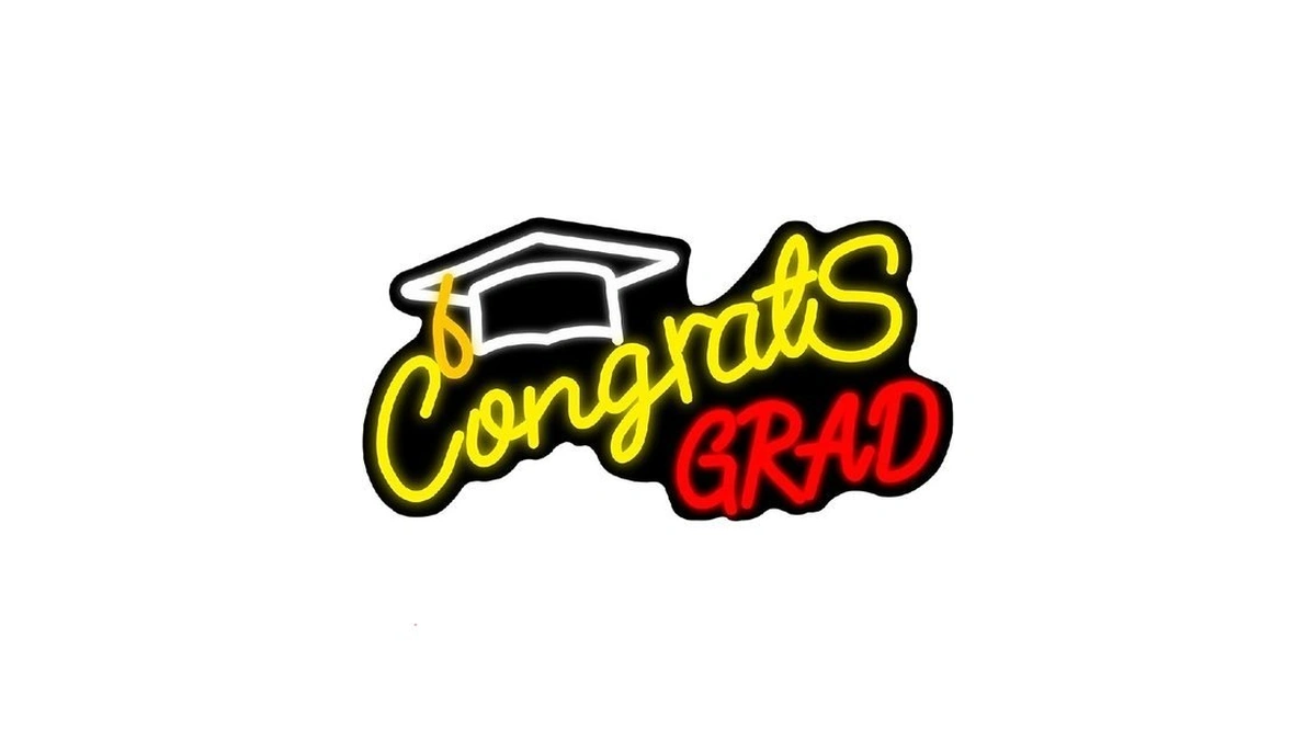 Fatmoon Congrats Grad Neon Sign With Cap Dimmable... - Coupon