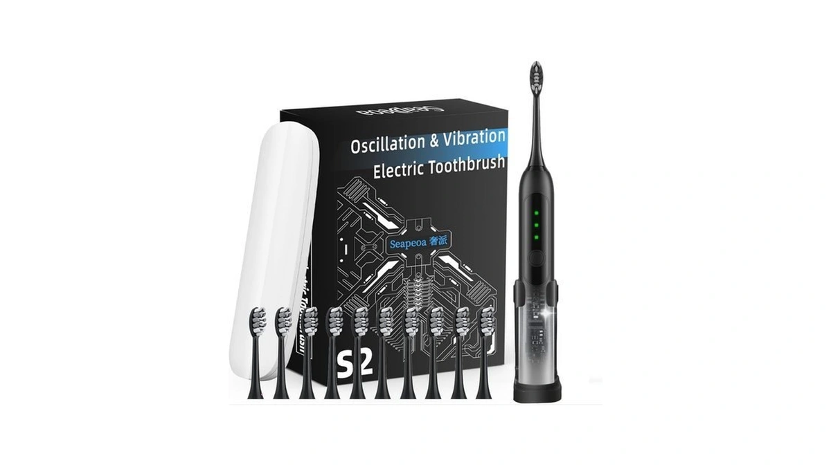Seapeoa Adult Sonic Electric Toothbrush With 10... - Coupon