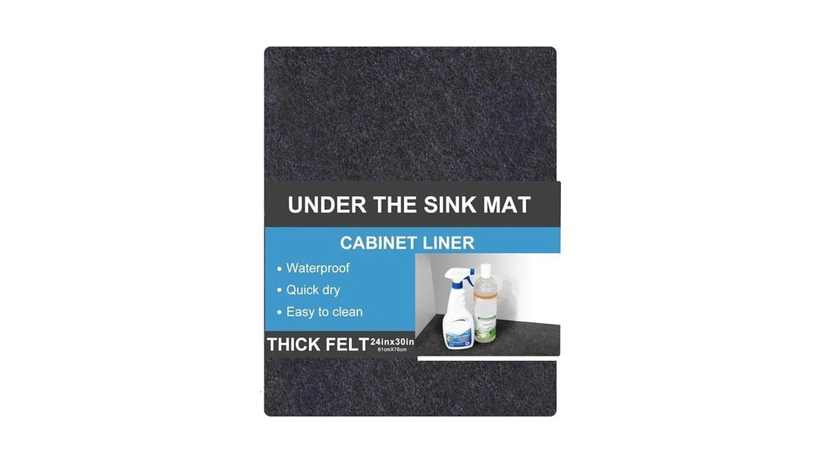 Under The Sink Mat Cabinet Mat Absorbent Waterproof... - Coupon