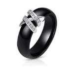 Lxbqysto Ceramic Wedding Band Ring For Women... - Coupon