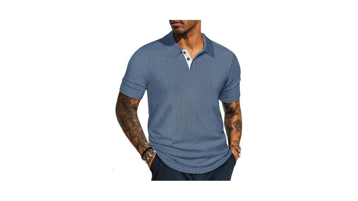 Pj Paul Jones Mens Casual Knit Golf Shirt Classic... - Coupon
