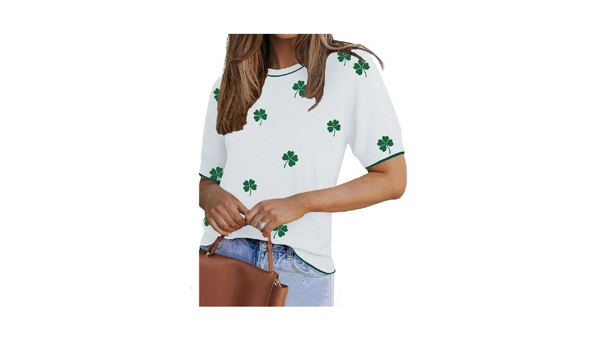 Zeagoo Women Short Sleeve Sweater Summer Crew Neck... - Coupon