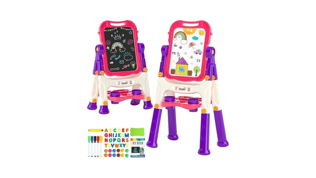 Easel For Kids Chalkboard Toddler Toys For 3 4 5... - Coupon