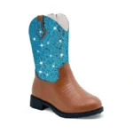 Prechentty Sparkly Girls Cowgirl Boots Glitter... - Coupon