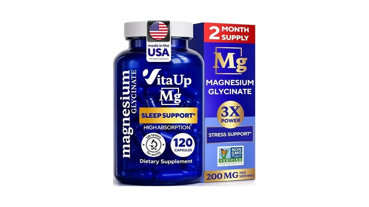 Vitaup Magnesium Glycinate 200mg - Usa Made Highly... - Coupon