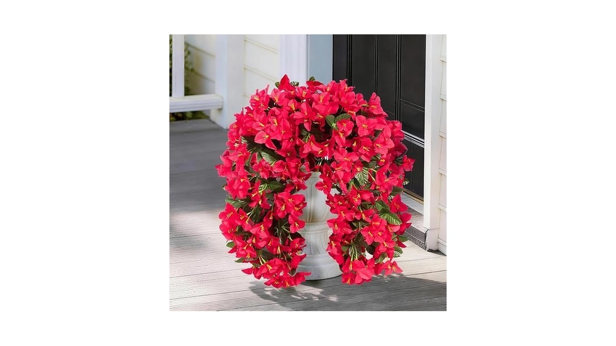 Yibukiy Artificial Bougainvillea Hanging Flowers... - Coupon