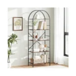 Turosur Arched Tall Bookshelf 5 Tier Narrow... - Coupon