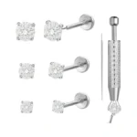 Hooppoo 6pcs Threadless Titanium Nose Lip Studs 20g... - Coupon