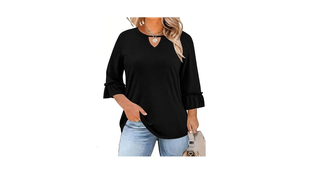 Totatuit Plus Size Womens Clothing 3 4 Length... - Coupon