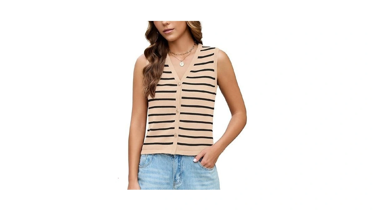 Korsis 2026 Vest Tops For Women Apricot Black... - Coupon