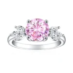 Cijisx Pink Cubic Zirconia Ring 925 Sterling Silver... - Coupon