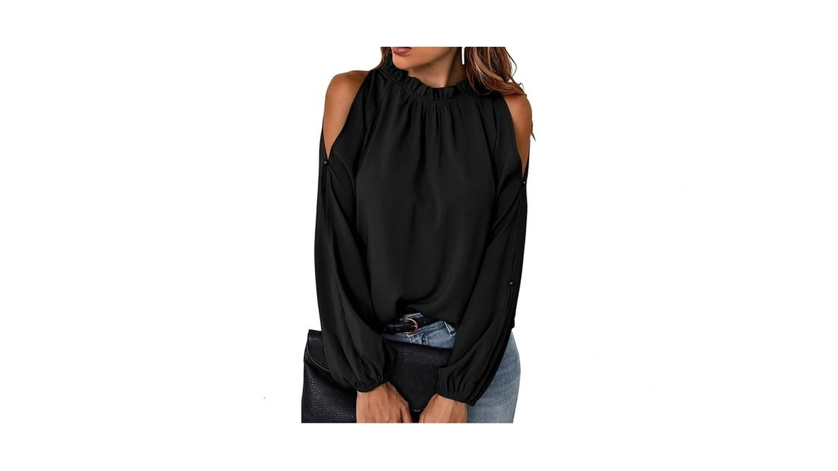 Cctoo Womens Tops Dressy Casual Cold Shoulder... - Coupon
