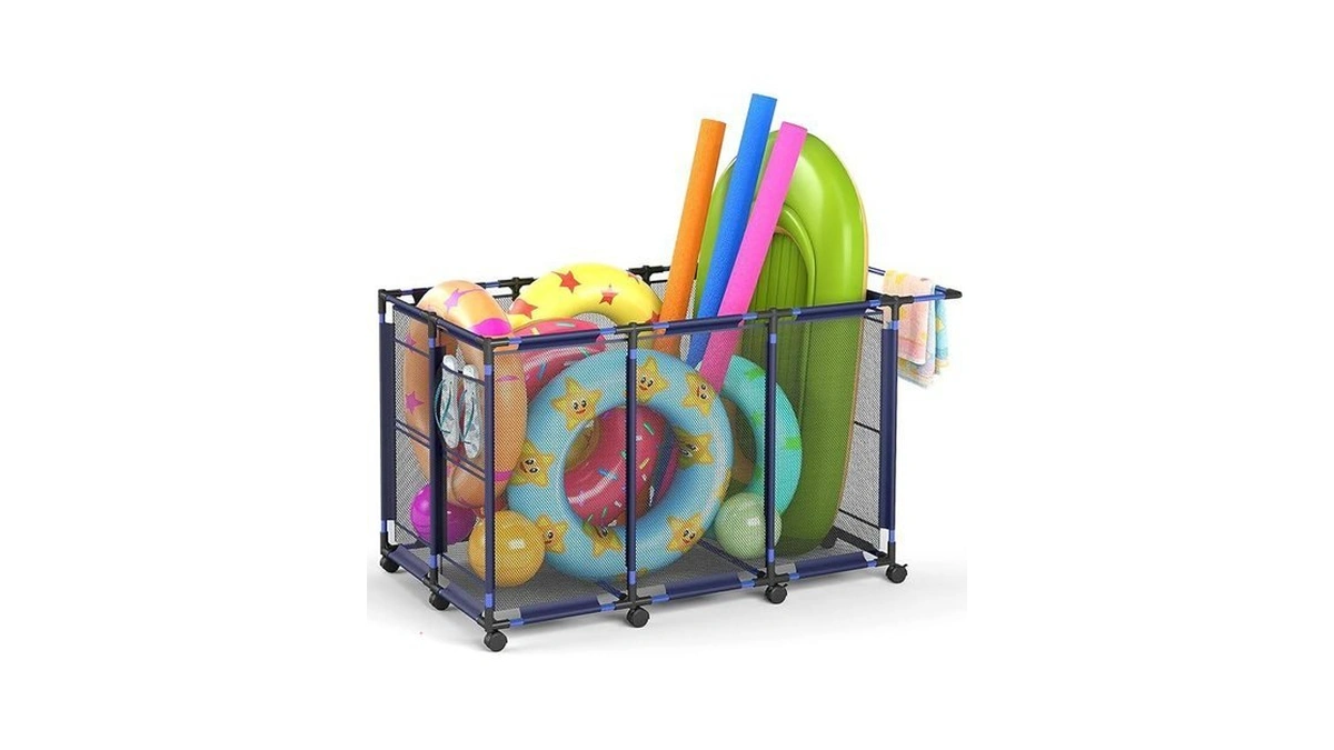 Alimorden Pool Storage Bin With Wheels Extra Large... - Coupon