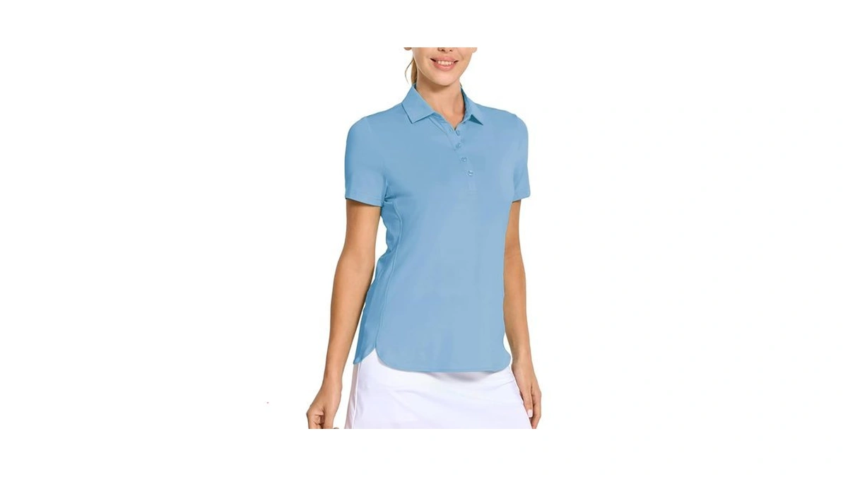 M Maelreg Polo Shirts For Women Short Sleeve Button... - Coupon