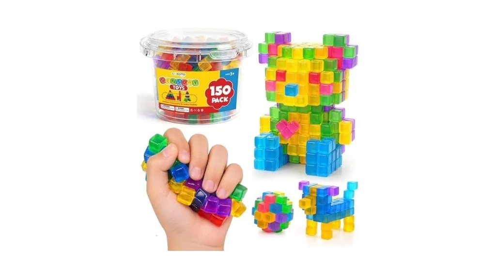 Lesong Mini Sticky Stacking Cubes For Kids 150 Pcs... - Coupon