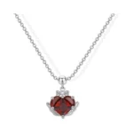 Aohik Elegant Platinum Heart Crystal Pendant... - Coupon