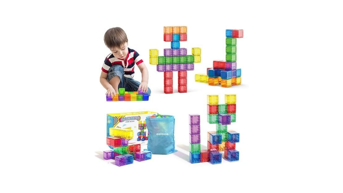 48pcs Magnetic Blocks - 1 38 Inch Building Blocks... - Coupon