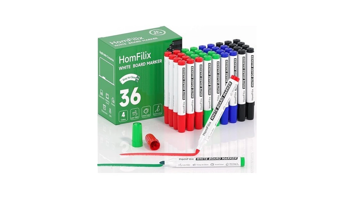Homfilix White Board Markers Dry Erase 36 Pack Bulk... - Coupon