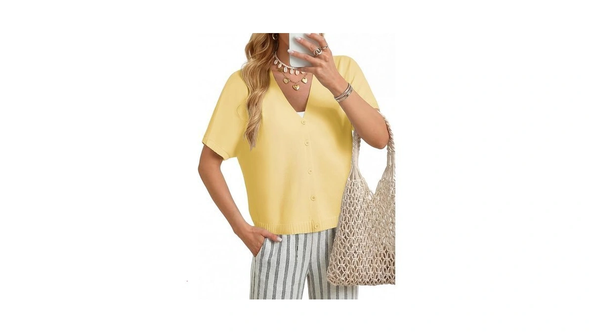 Grace Karin Women Short Sleeve Lightweight Cardigan... - Coupon