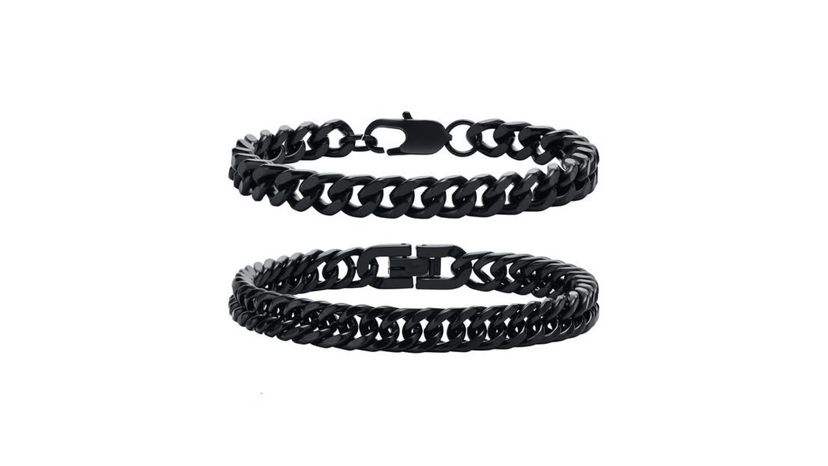 Vnox Mens Bracelet Set - Sturdy 9 Inches Stainless... - Coupon