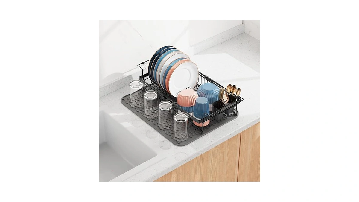 Ispecle Expandable Dish Drying Rack With Silicone... - Coupon