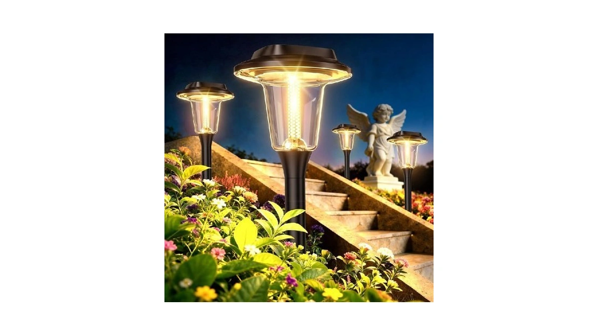 2026 New Solar Pathway Lights Outdoor 8 Pack Solar... - Coupon