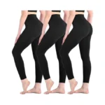 Leafigure 3 Pack Black Leggings For Women High... - Coupon