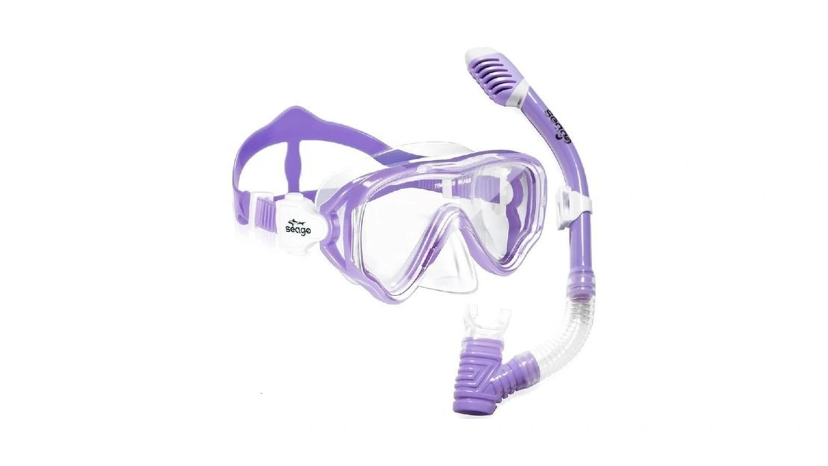Seago Kids Snorkel Set Dry Top Snorkel Mask... - Coupon