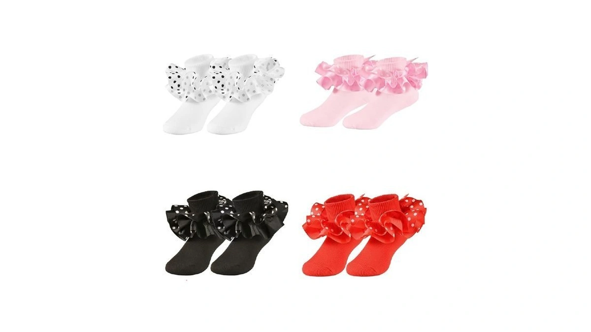 Wbzotss Baby Girls Big Lace Ruffle Cozy Dress Socks... - Coupon