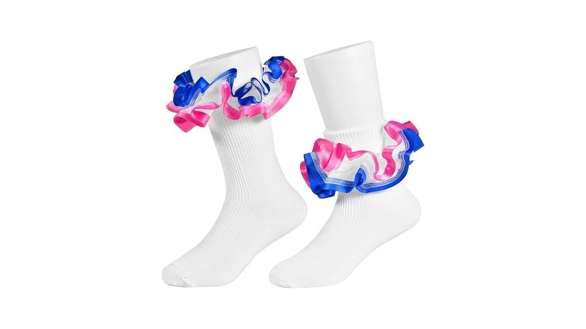 Wbzotss Toddler Girls Two Tone Lace Ruffle Socks... - Coupon