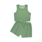 Stelle Girls Athletic Sets Scoop Neck Ribbed Tank... - Coupon