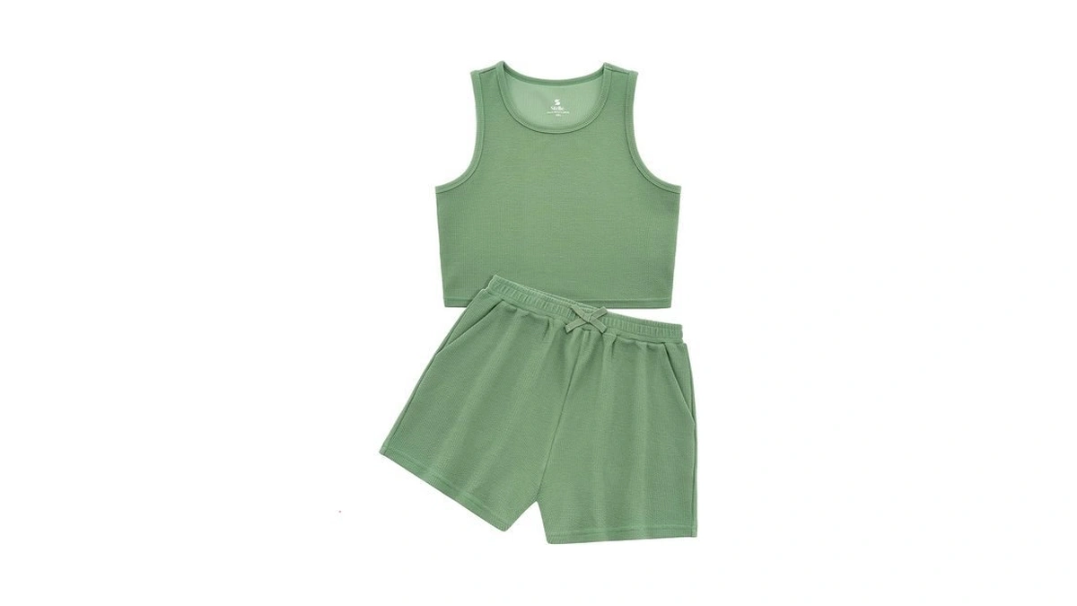 Stelle Girls Athletic Sets Scoop Neck Ribbed Tank... - Coupon