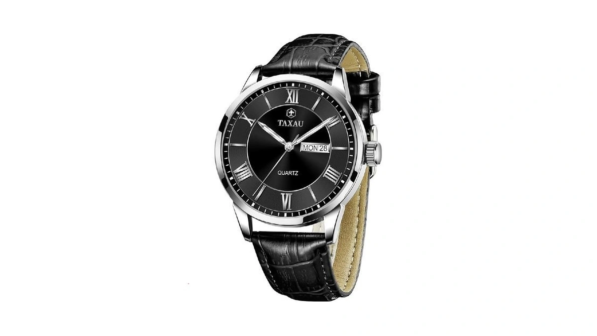 Taxau Men S Watch Black Leather Luxury Wrist Watch... - Coupon