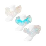 Wbzotss 3 Pairs Girls Toddler Ruffle Socks Baby... - Coupon