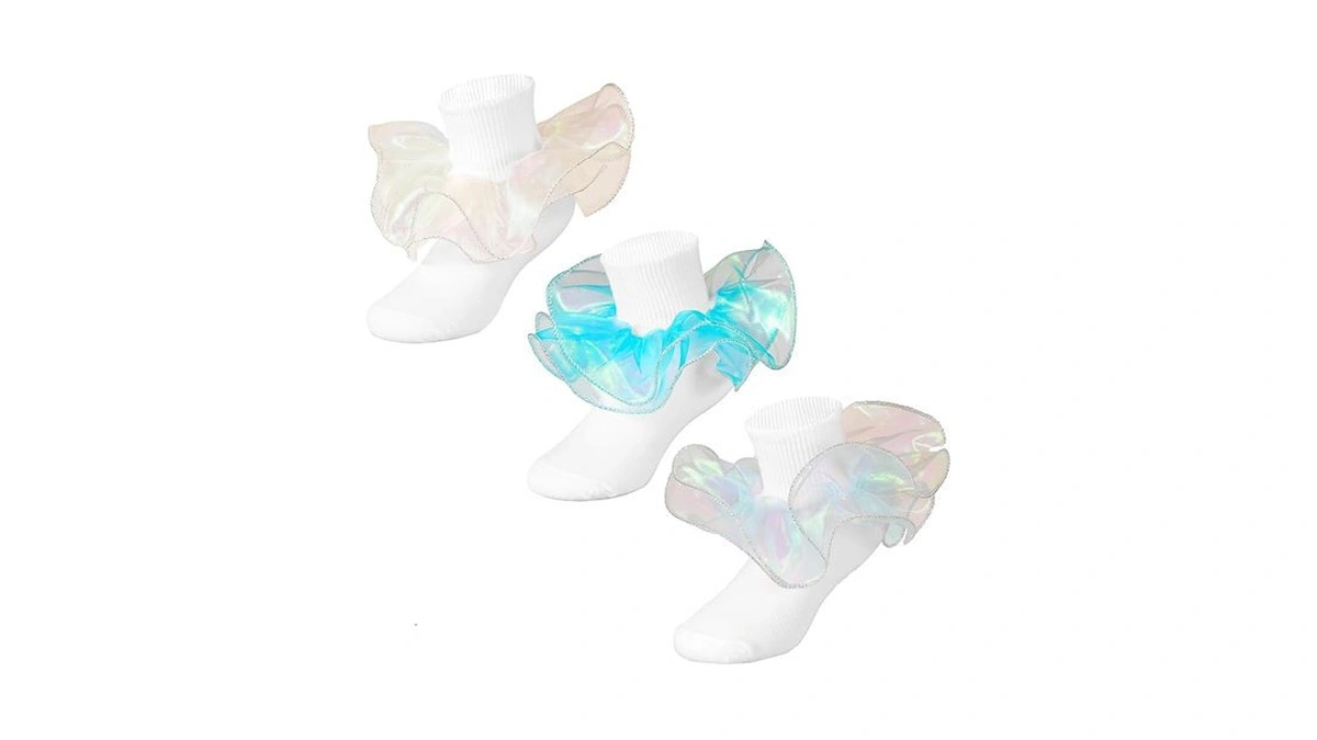Wbzotss 3 Pairs Girls Toddler Ruffle Socks Baby... - Coupon