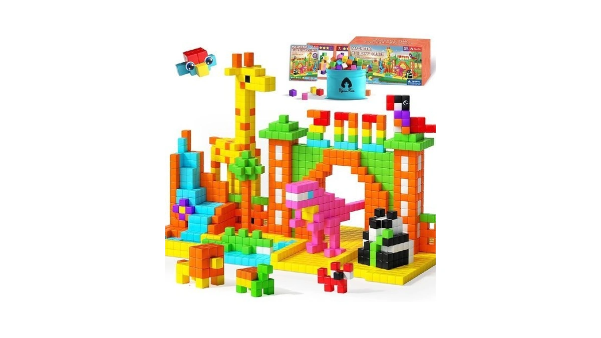 65 Pcs Magnetic Blocks Set 1 Magnet Building Blocks... - Coupon