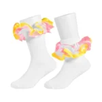Wbzotss Toddler Girls Two Tone Lace Ruffle Socks... - Coupon