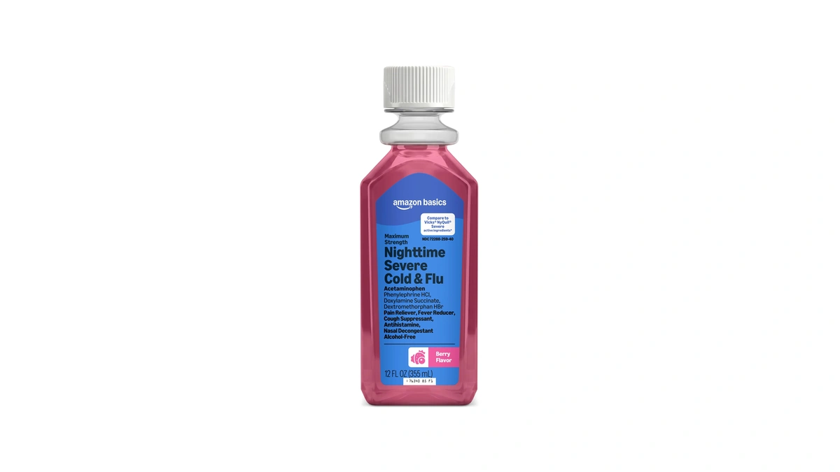 Amazon Basics Nighttime Severe Cold And Flu Syrup... - Coupon