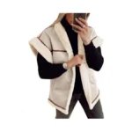 Cicy Bell Womens Suede Sherpa Vest Faux Fur... - Coupon