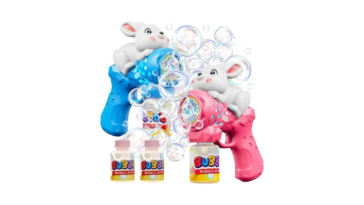 Bunny Bubble Gun For Kids 2 Pack Rabbit Bubble... - Coupon