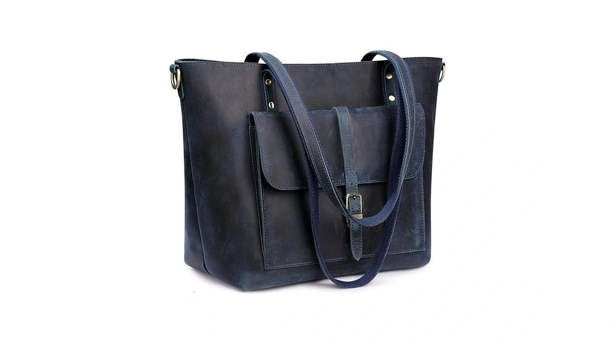 S-zone Women Vintage Genuine Leather Tote Bag Large... - Coupon