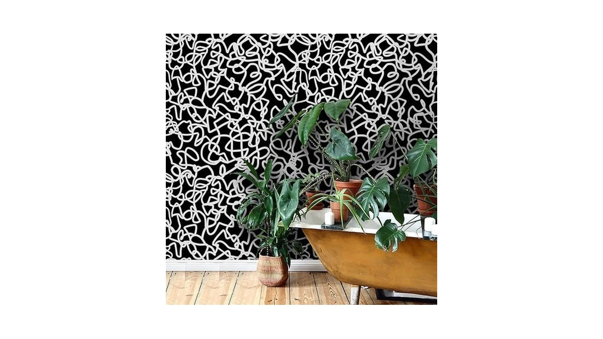 Ismoon 17 3 X118 Peel And Stick Wallpaper Black And... - Coupon