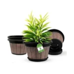 Quarut 4 Pack 8 Inch Plant Pot Upgrade Whiskey... - Coupon